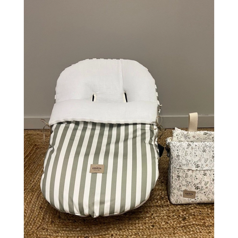 Saco Grupo 0 Giorgia Bámbula de Giraffa Bianca e Blu