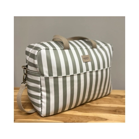 Bolsa Canastilla Giorgia de Giraffa Bianca e Blu Verde