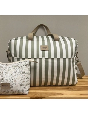 Bolsa Canastilla Giorgia de Giraffa Bianca e Blu Verde