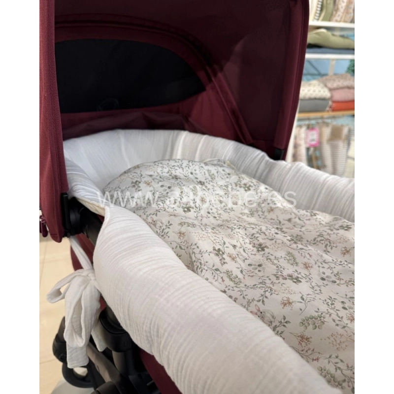 Saco Cuco Capucha Arthemisa Pelo de Giraffa Bianca e Blu