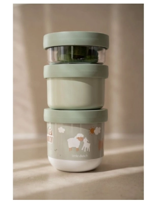 Pack 3 Cajas Snack Apilables Little Farm de Little Dutch