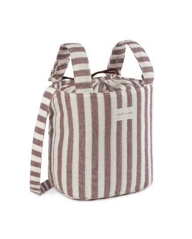 Bolsa Bucket Cherry de Pasito a Pasito Rayas