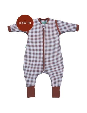 Saco de Dormir con Pies y Calcetines de Invierno Molis&Co Vichy Brown & Blue