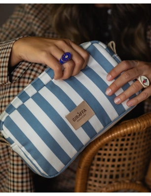 Neceser Giorgia de Giraffa Bianca e Blu Azul