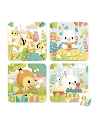 Pack Puzzles 6-9-12-16 piezas de Janod