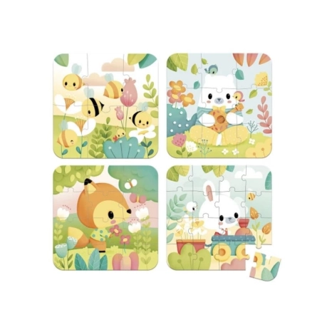 Pack Puzzles 6-9-12-16 piezas de Janod