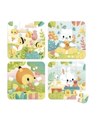 Pack Puzzles 6-9-12-16 piezas de Janod