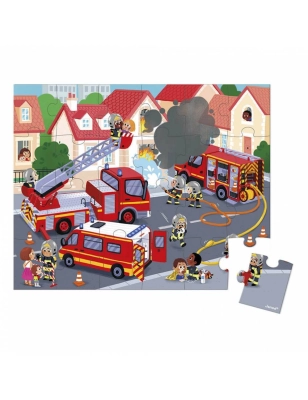 Puzzle Bomberos 24 piezas de Janod
