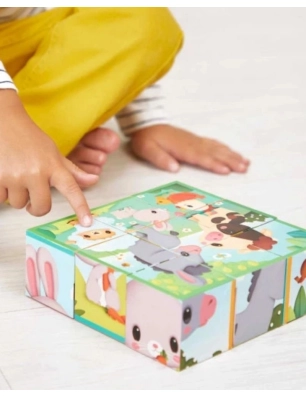 Puzzle cubos animales granja de Janod