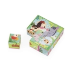 Puzzle cubos animales granja de Janod