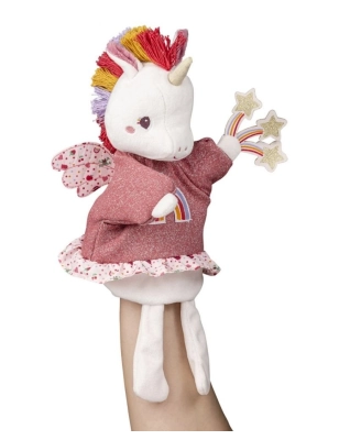 Marioneta de mano Lena el unicornio de Lilliputiens