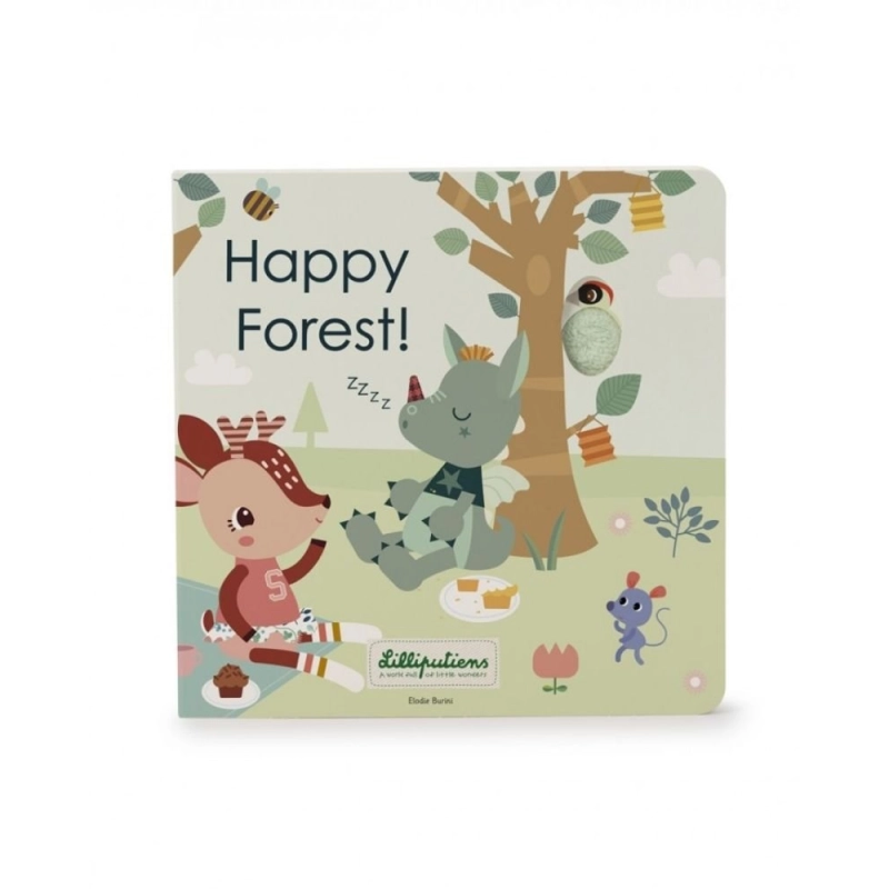 Libro de sonidos y texturas Happy forest de Lilliputiens