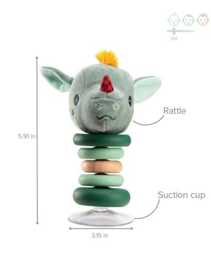 Sonajero Swing con ventosa Joe el dragón de Lilliputiens