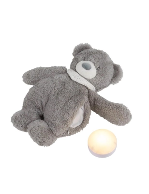 Oso peluche con luz y ruido blanco de Nattou Gris