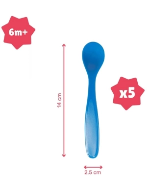 Pack 5 cucharas flexibles de Badabulle