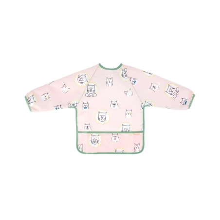 Babero manga larga de Badabulle Rosa