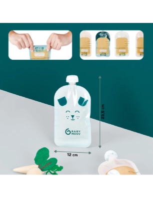 Pack 20 bolsas reutilizables comida de Babymoov