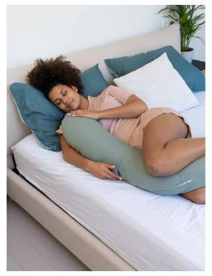 Cojín maternal lactancia Buddy de Moovoo Tetra Verde