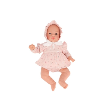 Muñeca Helena con vestido y gorro de Monnëka Flowers Rosa