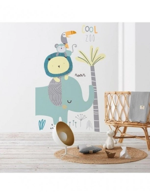 Mural Microfibra Cool Zoo de Bimbidreams