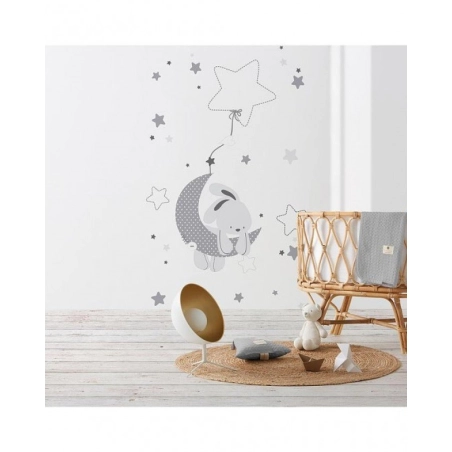 Mural Microfibra Luna de Bimbidreams Gris