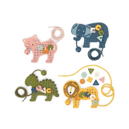 Juego cordones animales madera de Trixie