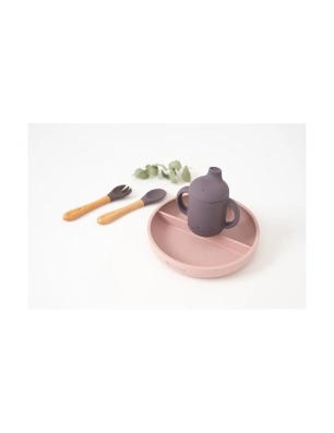 Vajilla 5 piezas Silicona de Olmitos Rosa