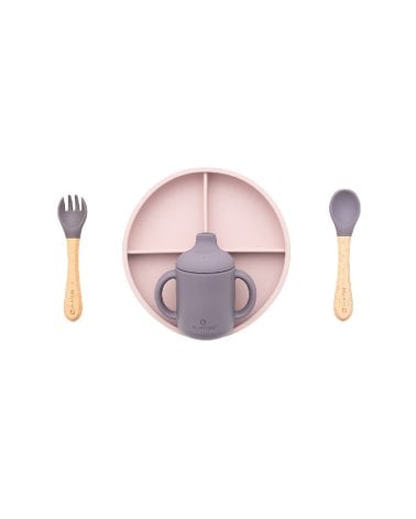 Vajilla 5 piezas Silicona de Olmitos Rosa