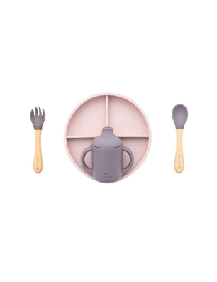 Vajilla 5 piezas Silicona de Olmitos Rosa