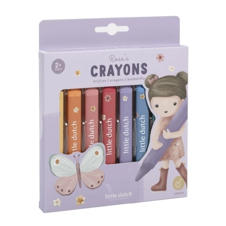 Pinturas Crayones Cera Rosa de Little Dutch