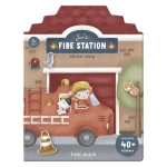 Libro Pegatinas Crea tu historia Bomberos de Little Dutch