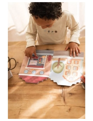 Libro Pegatinas Crea tu historia Bomberos de Little Dutch