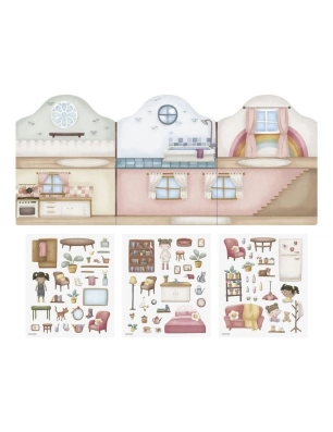 Libro Pegatinas Crea tu historia House de Little Dutch