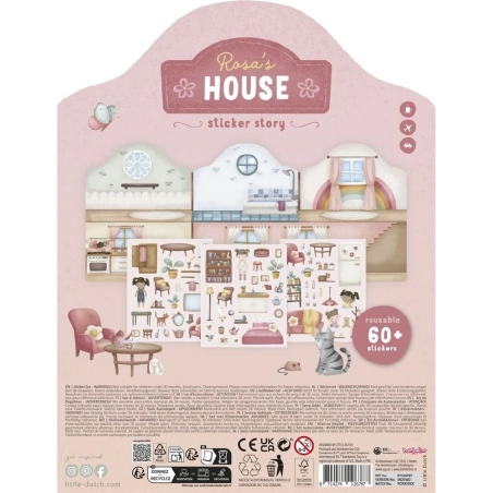 Libro Pegatinas Crea tu historia House de Little Dutch