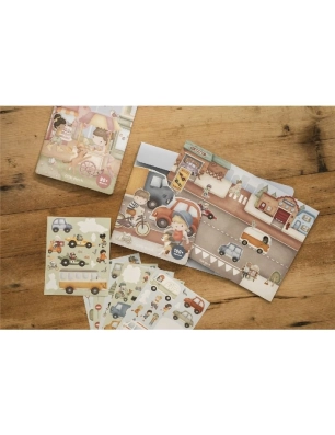 Libro pegatinas vehículos de Little Dutch