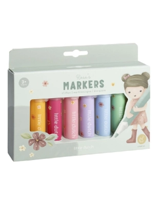Rotuladores con Punta fieltro de Little Dutch Rosa