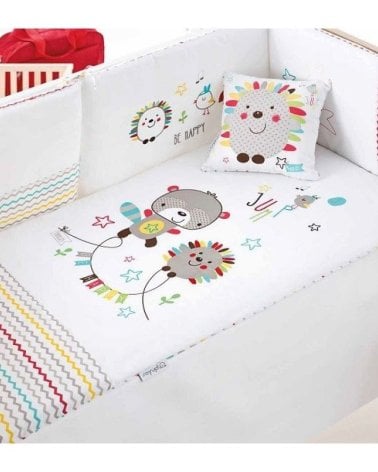 Nórdico cuna con protector y cojín Espin de Pirulos