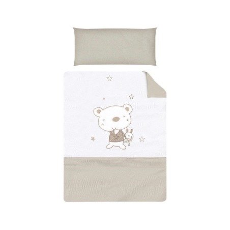 Nórdico cuna con Protector Osito Star de Pirulos