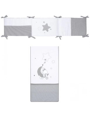 Nórdico cuna con protector Luna de Pirulos