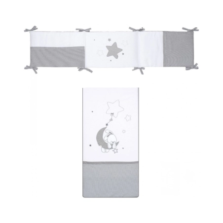 Nórdico cuna con protector Luna de Pirulos