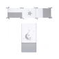 Nórdico cuna con protector Luna de Pirulos