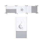 Nórdico cuna con protector Luna de Pirulos