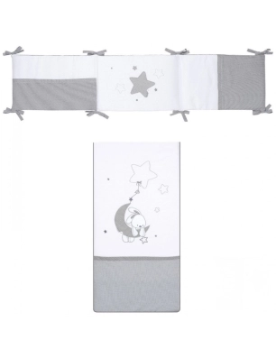 Nórdico cuna con protector Luna de Pirulos