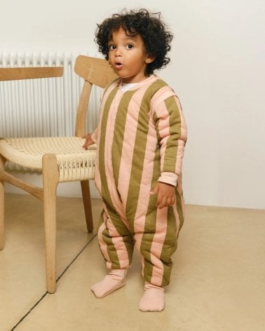 Saco de Dormir con Pies y Calcetines de Invierno Molis&Co Kaki rosa