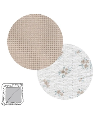 Manta Toquilla Reversible Mini Pio de Cambrass Beige