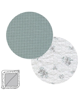 Manta Toquilla Reversible Mini Pio de Cambrass Mint