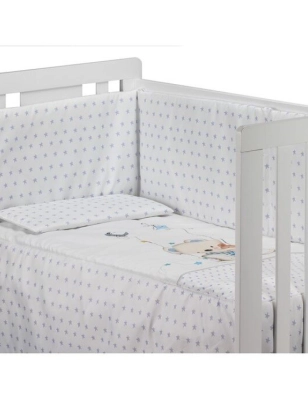 Juego Edredón y Protector Columpio de Interbaby Azul