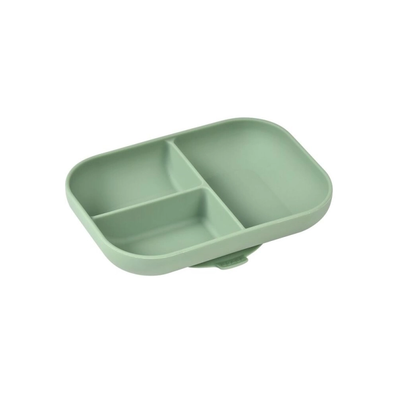 Plato silicona con ventosa y compartimentos de Beaba