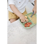 Plato silicona con ventosa y compartimentos de Beaba Verde