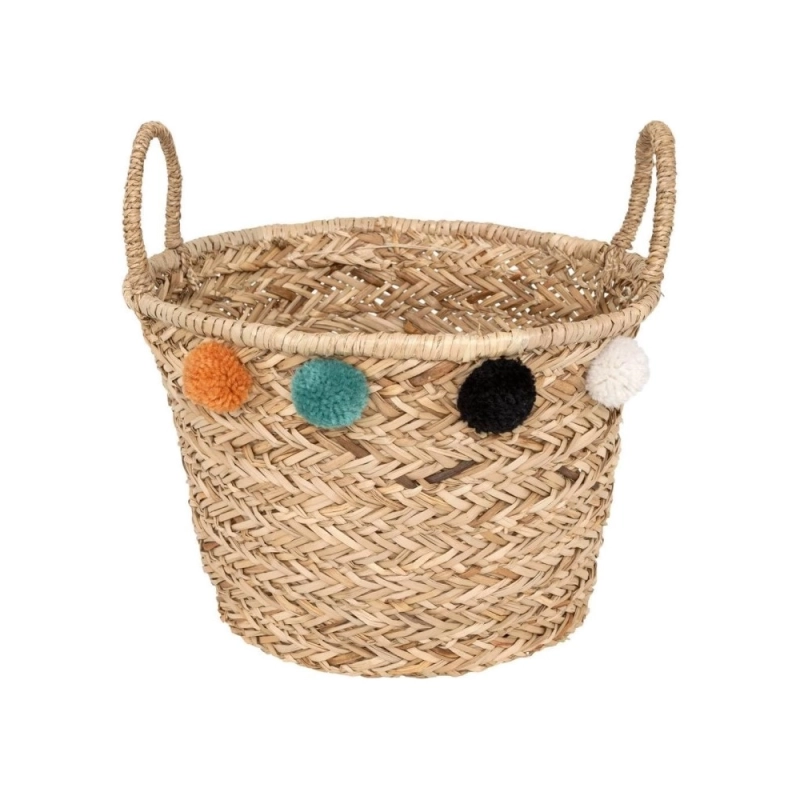 Cesta decorativa "Livi" pompones de Atmosphera